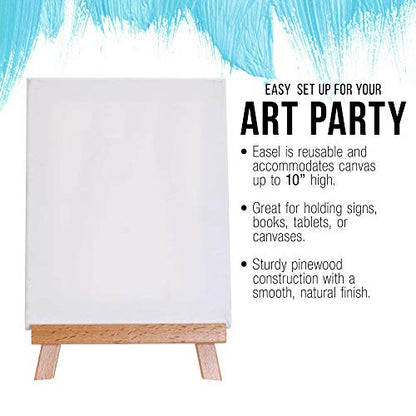 US Art Supply 10.5" Small Wooden Tabletop Easel (6 Pack) for Painting and Display Stand - A-Frame Table Top Easel, Canvas Holder