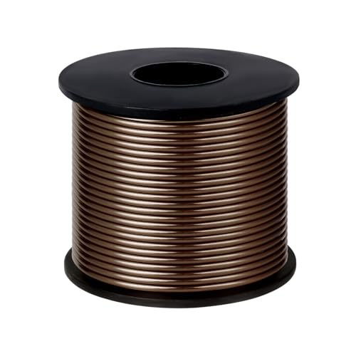 14 Gauge Aluminum Wire for Craft 95FT Brown Bendable Aluminum Wire Bulk | 2mm Flexible Aluminum Armature Crafting Wire Roll for Sculpting DIY Jewelry Making - color: Brown, size: 14 Gauge