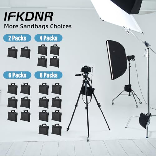 12 Packs Sandbags with 12 PE Bags, Heavy Duty Sand Bags, Sand Bags for Weight with Zipper and Buckle Straps for Support Light Stand, More 2/4/6/8/10/12 Packs Sand Bag to Choose. - size: 12 PCS