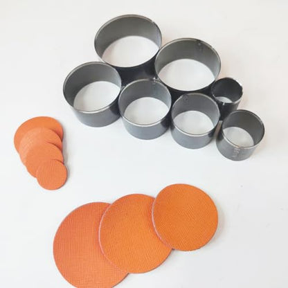 Alloy Steel Round Shape Cutting Die for Cardboard, Leather, PVC, Fabric Good Helper for Handicraft (Steel) - color: Steel