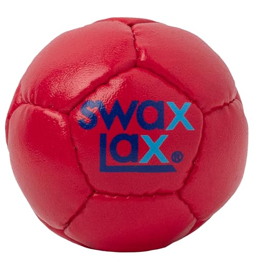 SWAX LAX Lacrosse Training Ball - Indoor Outdoor Practice Less Bounce & Rebounds - color: Red