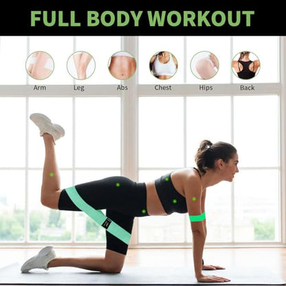 KANGFITER Non-Slip Fabric Resistance Bands for Working Out 3 Levels - color: 3.Colorful Set