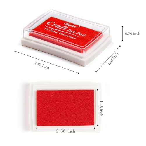 Lsushine 15 Colors Craft Ink Pads, Washable Stamp Pads for DIY Stamping | Ink Pad Set for Rubber Stamps, Finger Painting, Crafts on Paper, Wood, Fabric, Scrapbooking, DIY & Back to School Supplies