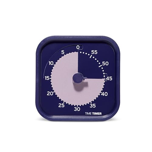 Time Timer MOD Home - Metallic Series - Individual Sized 60 Minute Visual Countdown Timer for ADHD, Adults, Students, and Pomodoro with Silent Operation (Metallic Indigo) - color: Indigo