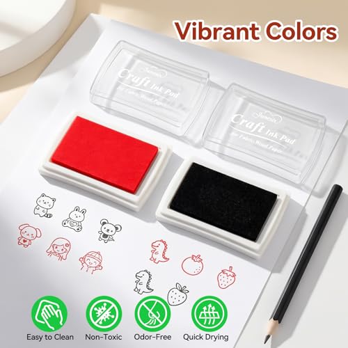 WAYCOM 10-Pack Linoleum Blocks for Printmaking: Linocut kit with Tools & Ink - 4x6 Rubber Carving Blocks - Art Craft Supplies for Beginners & Hobbyists - Gifts for Christmas/Birthday/Art Enthusiast - color: 10 Rubber Blocks + Carving Tool Kit