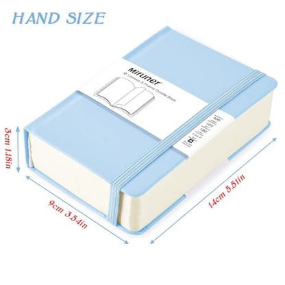 Mix Media Pad,3.5"x5.5" Small Hardcover Leather Art Sketchbook,105 GSM 200 Sheets/400 Pages Acid Free Artistic Painting Drawing Sketching Writing Paper, Handy Pocket Journal Notebook.Blue - color: 105gsm-blue