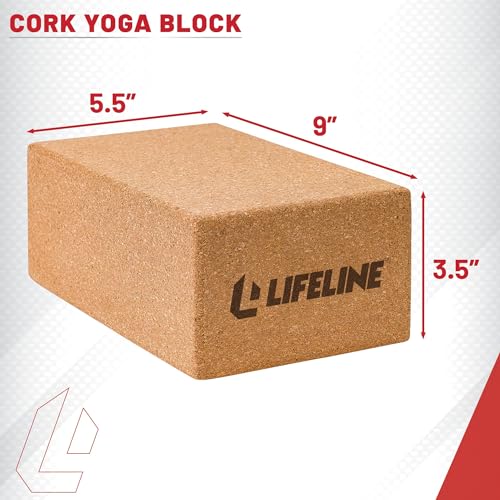 Lifeline Fitness Cork Yoga Block - Sustainable Home Gym Workout Equipment for Yoga, Pilates and General Fitness - style: 2 Pack