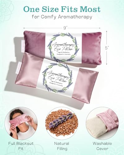 Hihealer Weighted Eye Mask for Sleeping, Lavender Eye Pillow for Spa Yoga - color: Dusty Rose
