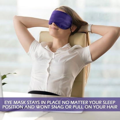 Tarpop 200 Pcs Eye Masks Adjustable Sleeping Mask, Purple - color: Purple