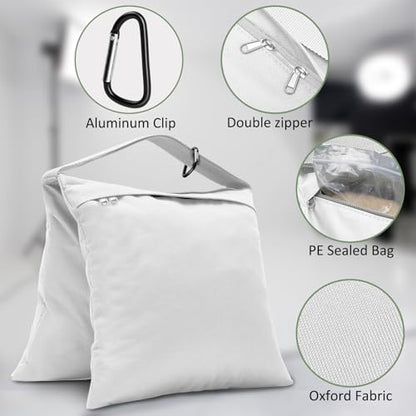 4-Pack White Sandbag Weight Bag for Light Stand Photography Video Equipment - color: White