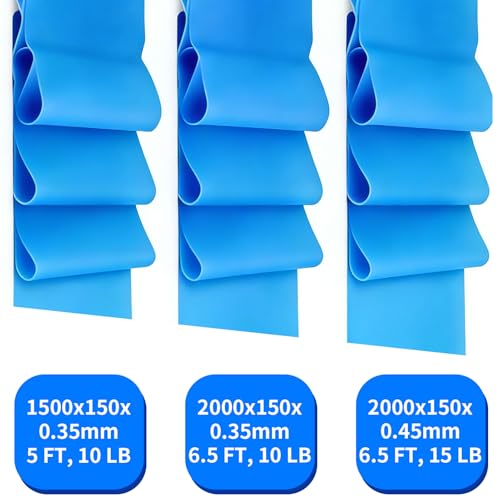 Resistance Bands Long Non-Latex Elastic Stretch Bands Work Out Band for Working Out Women or Men, Exercise Bands Set Yoga, Pilates, Gym, - color: Blue-10/15lb, size: 5ft/6.5ft