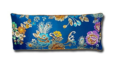 Handmade Luxe Serenity Eye Pillow - All-Natural Flaxseed - Unscented or Lavender Scented – Weighted Eye Mask for Yoga, Meditation, Hot & Cold Therapy - color: Floral Turquise, style: UNSCENTED