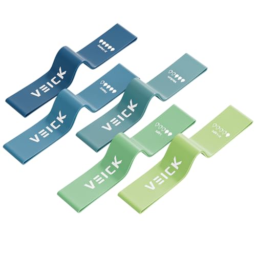 VEICK 5-Level Resistance Loop Bands Set for Strength Training & Pilates - color: Blue