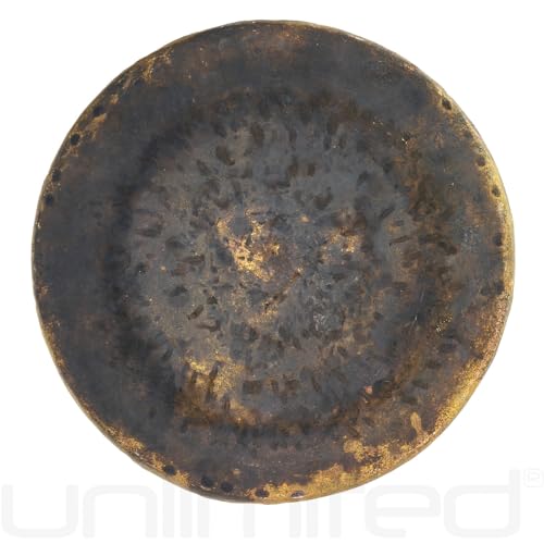 Unlimited Atlantis Gongs - Includes Gong, Mallet & Rope/Unlathed Bronze Gong W/Ancient Look/For Sound Healing, Meditation, & Yoga - size: 16"