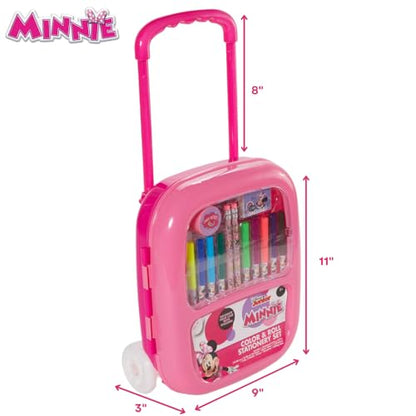 Innovative Designs Disney Minnie Mouse Color and Roll Activity Set with Carrying Case, Stickers, & Art Supplies - style: Minnie Mouse