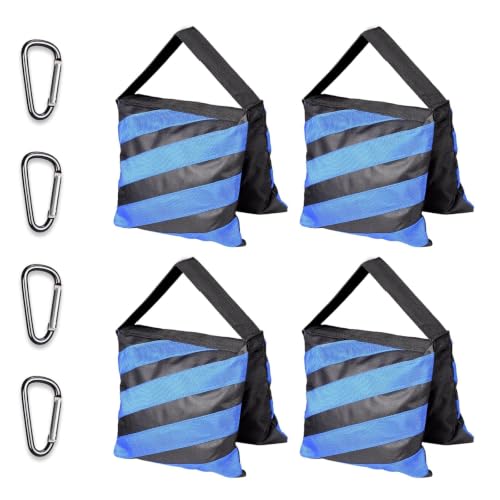 EMART 4Packs Sand Bags for Weight, Bule Sandbags for Backdrop Stand, Canopy | Heavy Duty Sandbags(No Sands) for Light Stand Tripod, Photography, Pop Up Tent, Umbrella Base, Camping, Fishing Chair, Sports - color: Blue