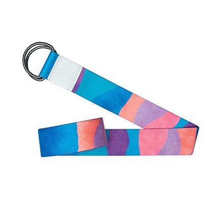 yogadesignlab | The Yoga Strap | Luxurious, Extra Long, Super Soft, Eco Printed | Studio Quality, Adjustable | Safely Stretch Further and Hold Longer | 8 ft Long - color: Mexicana, size: 240cm