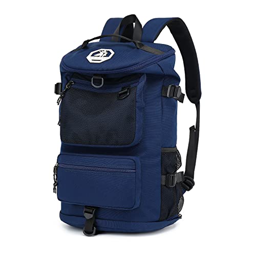 Kalesi Gym Duffle Bag Backpack 4-Way Waterproof with Shoes Compartment for travel Sport Hiking laptop - color: Dark Blue