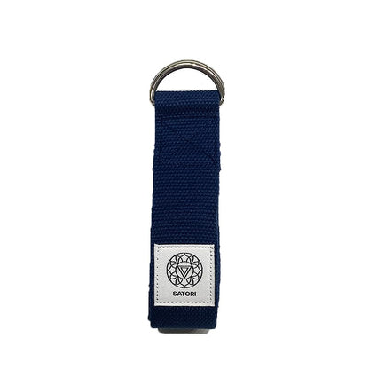 Yoga Strap for Stretching, Exercise, Flexibility Training, Durable Cotton with Double D-Ring, Improves Flexibility for Yoga, Workout, Pilates. - color: Blue
