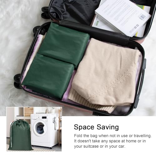 Polecasa Extra Heavy Duty Laundry Bag with Handles, Green, 28x36" - color: Green, size: 28" x 36" | 1 Pack