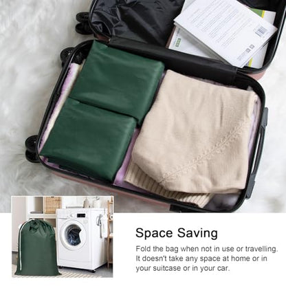 Polecasa Extra Heavy Duty Laundry Bag with Handles, Green, 28x36" - color: Green, size: 28" x 36" | 1 Pack