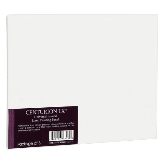 Centurion All-Media Primed Linen Panels - 10x10 3 Pack - 11oz Universal Primed Canvas Boards for Painting, Mounted on MDF Wood, Non-Warping, Ideal for Artists, Professionals, and Painters - size: 10"x10"