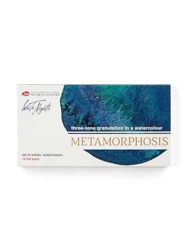 White Nights Limited Edition Granulation Metamorphoses Watercolor Collection of Professional Artist Grade Paints Vibrant Lightfast Colors by Nevskaya Palitra (Metamorphose cardboard) - color: Metamorphose cardboard