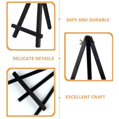 TEHAUX Tabletop Display Easel Small Wooden Tripod Easel for Kids Painting Art Crafts Photo Cards Stand 9.44X7.08X1.96In Portable Canvas Holder