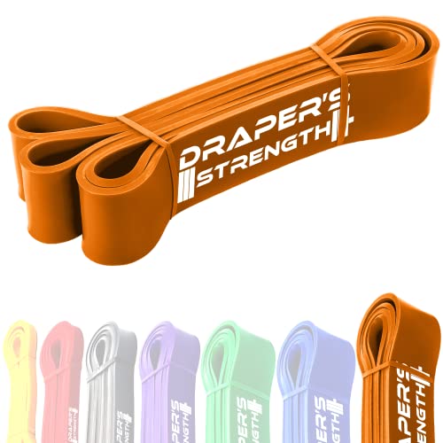 Draper's Strength Heavy Duty Resistance Stretch Loop Bands for Powerlifting Workout Exercise and Assisted Pull Ups - color: #07 Orange