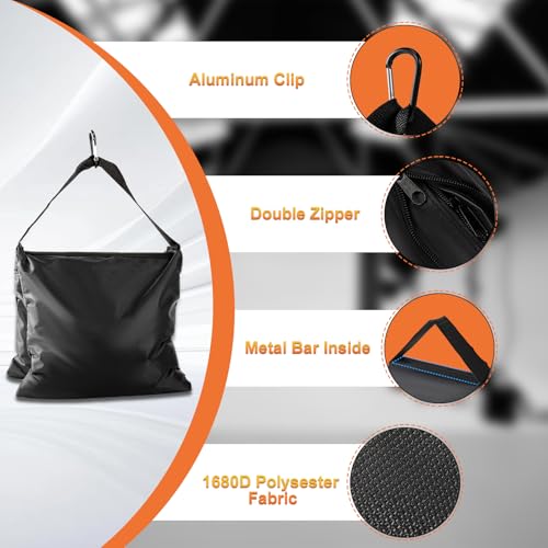 Jiang&Rong 4 Pack Sandbag Weight Bags - Black