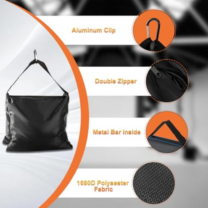 Jiang&Rong 4 Pack Sandbag Weight Bags - Black