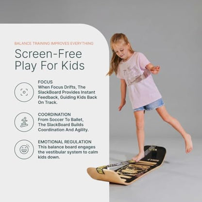 GIBBON SlackBoard, Balance Board Kids & Adults, Slackline Balance Trainer - color: Astro - 1 Line