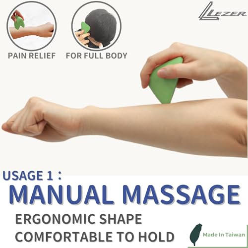 LEZER Trigger Massage Point, Manual Massage Ball, Muscle Knots Relief Tool, Myofascial Release, Physical Therapy, Deep Tissue Back Massage, Plantar Fasciitis, 2.9 in x 2.1 in (Green) - style: 03 - Trigger Green