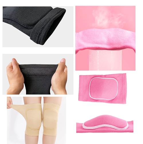 YYaaloa Knee Pads Sponge Knee Brace Breathable Flexible Elastic Knee Support for Volleyball, Dancing, Football, Yoga, Basketball, and Skating (Medium, Black 1Pair) - color: Black 1Pair