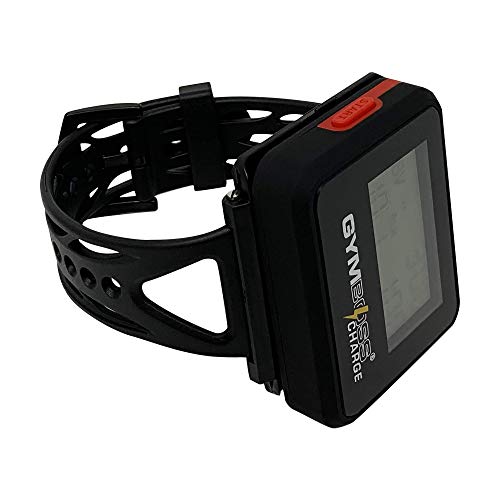 Gymboss Charge Interval Timer and Stopwatch & Watchstrap - Bundle - color: Black / Red