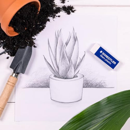 STAEDTLER Mars Plastic Vinyl Erasers (2-Pack), White Erasers for Clean & Precise Results - Latex-Free, Minimal Crumbling, Made in Germany - style: 2 Pack