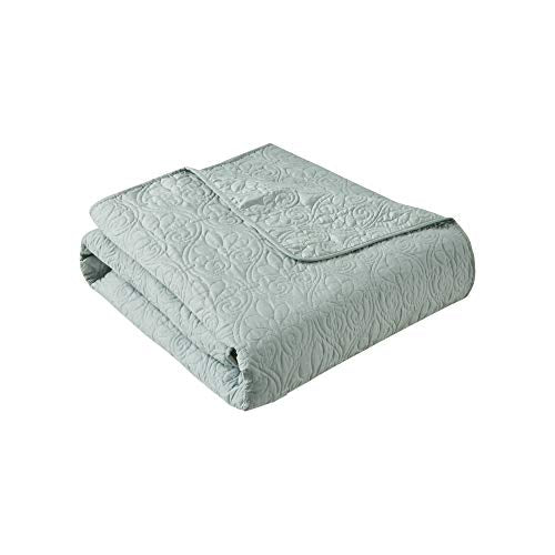 Madison Park Damask Quilting Design Throw Blanket, 60"x70" - color: Seafoam, size: 60"x70"