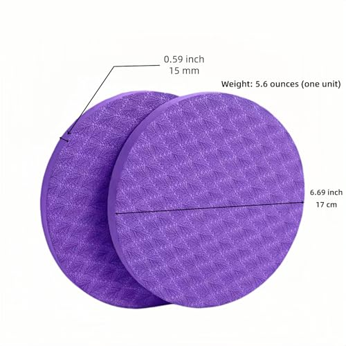 2-piece set yoga knee pads and exercise mats - super thick anti slip support for thick boards, gardening, push ups, knees, Pilates, and floor exercises - knees, elbows, wrists - color: Purple