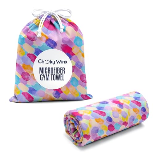 CHEEKY WINX Microfiber Gym Towel – Highly Absorbent Microfiber Sweat Towel, Quick-Dry Lightweight Design, Odour-Resistant Fabric, Matching Carry Bag, Cotton Candy, Large (120 x 60 cm) - color: Cotton Candy, size: Large