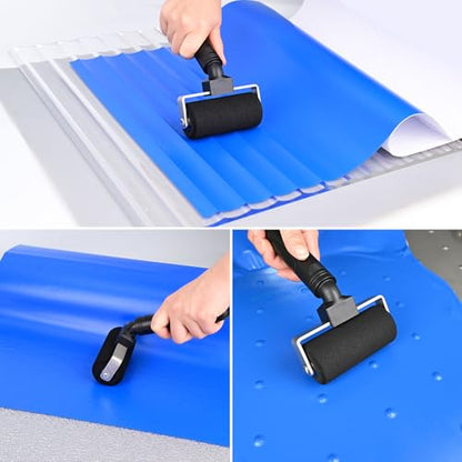 NEWISHTOOL 4-Inch Sponge Seam Roller, Rivet Roller for Vinyl Wrap - 2 Pack | Foam Roller Car Wrapping Applicator Tools for Rolling Over Rough Textured Uneven Surfaces, Scratch Free Film Roll Tools