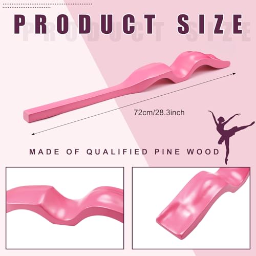 Silipull Ballet Foot Stretcher Set Dance Stretching Equipment Pine Dance Feet Arch Enhancer with Elastic Stretch Band 2 Pads Leg Strap Carry Bag for Dancers Gymnastics Yoga Flexibility Workout - color: Pink