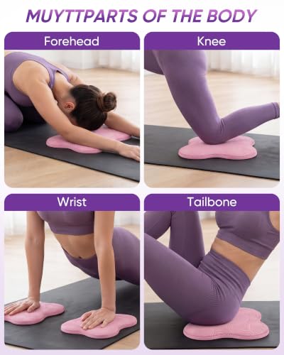 2-4 Pack Yoga Knee Pads, TPE Cushion for Pilates Exercise - color: Pink