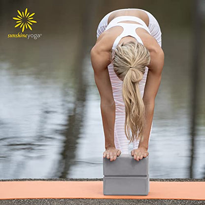 Bulk 4in Foam Yoga Blocks, 10 Pack - color: Cool Gray