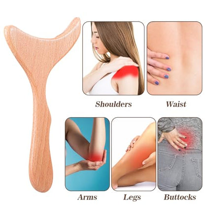 Wood Therapy Massage Tools 7 inch Wooden Lymphatic Drainage Massager