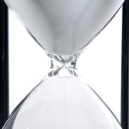 60 Minutes Hourglass, Wood Sand Timer, White | 4 x 4 x 8 inch Sand Clock - color: White, size: 60 min