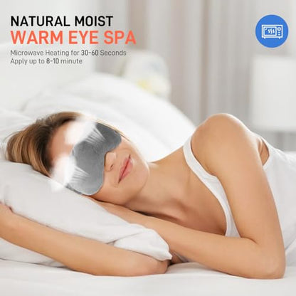 Weighted Eye Pillow for Yoga, Moist Heat Mask for Dry Eyes(Grey) - color: Eye Mask04-grey