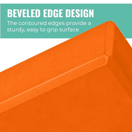 3in Foam Bulk Yoga Blocks, 10 Pack | Bulk Workout Brick for Stretching, Pilates, and Workout, Firm and Supportive Exercise Blocks for Home, Schools, and Studios - color: Orange