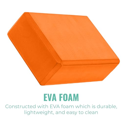 3in Foam Bulk Yoga Blocks, 10 Pack - color: Orange