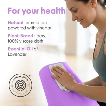 Wipex Gym Wipes Bucket Refill – EWG Verified, 400 Ct Plant-based Fitness Equipment Wipes, Lavender and Vinegar to Clean Surfaces, Safe Yoga Mat Cleaner, Gym Cleaner and Peloton - size: 400 Count (Pack of 1), style: Lavender: Refill