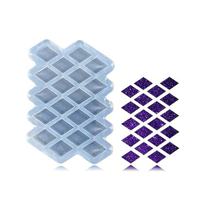 Mini Rhombus Shape Earring Molds Small Resin Mold Silicone Mold for DIY Earrings, Ear Studs, Pendant, Jewelry Making Crafts, Chocolate Mold for Cake Candy - color: Mini Rhombus Shape